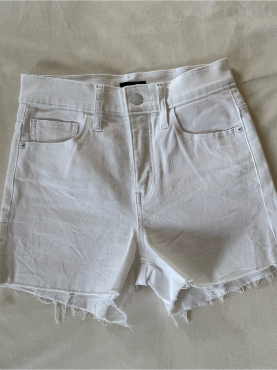 Express Pants - Express Women's High Rise Shortie Hyper Stretch White Denim Shorts
